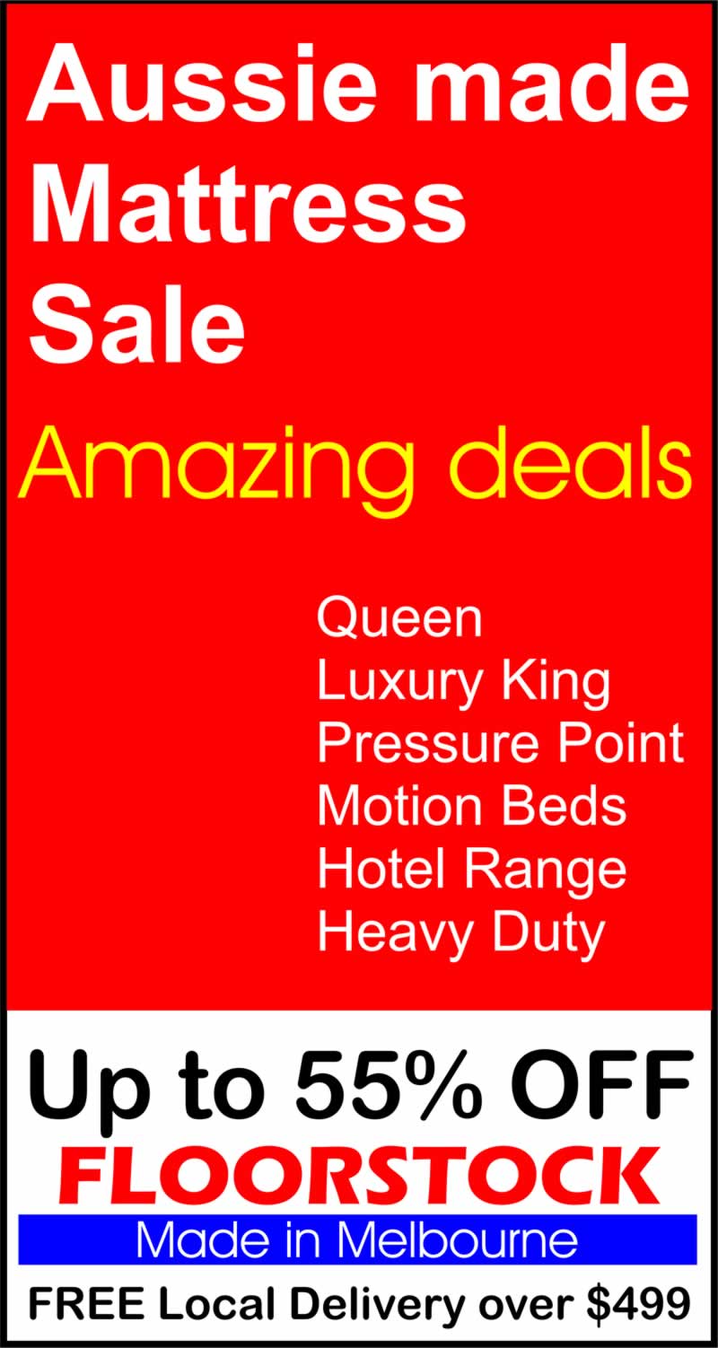 Mattresses Direct To Public Australian Made Mattress Sale - Queen & King Mattresses - Luxury Hotel, Heavy Duty, Pocket Spring Mattresses and More! Mattresses Direct To Public Australian Made Mattress Sale - Queen & King Mattresses - Luxury Hotel, Heavy Duty, Pocket Spring Mattresses and More!