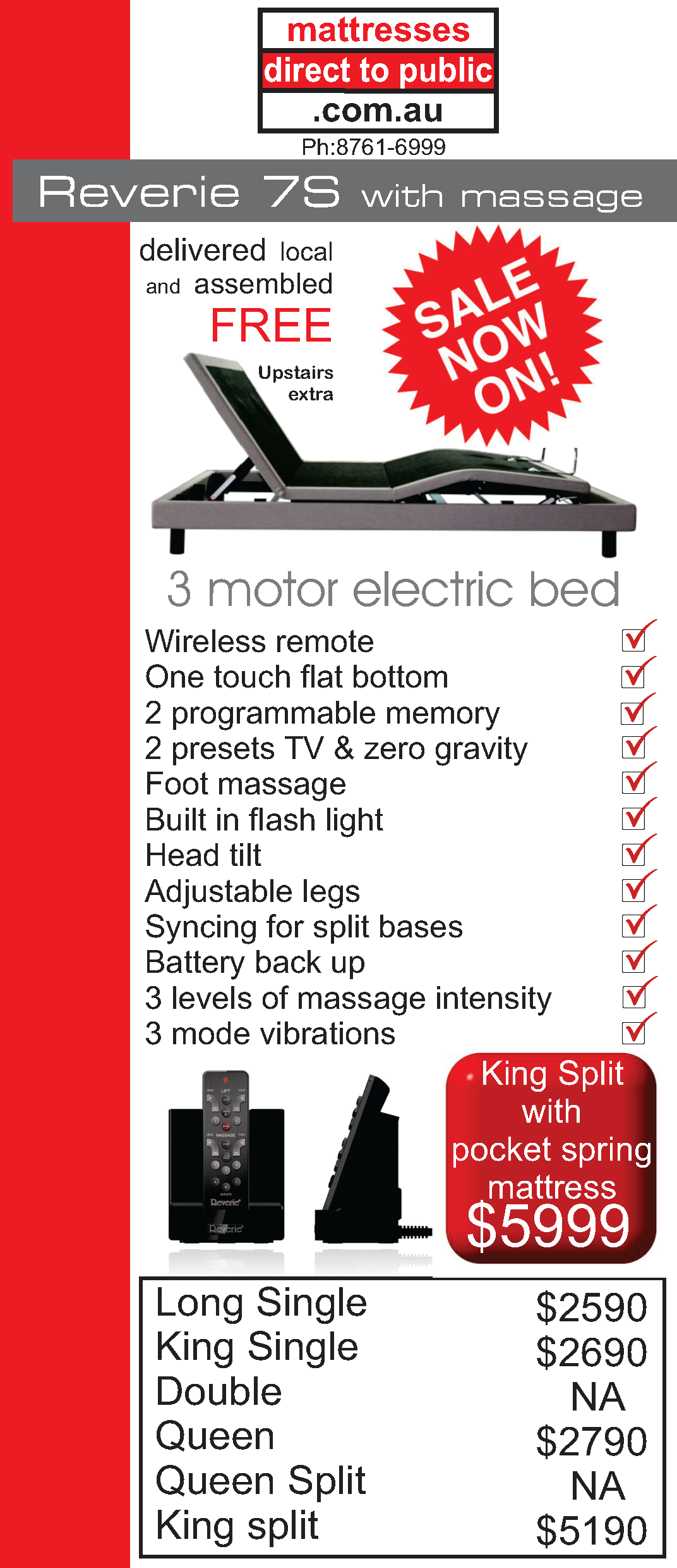 Electric Beds Mattresses Direct To Public